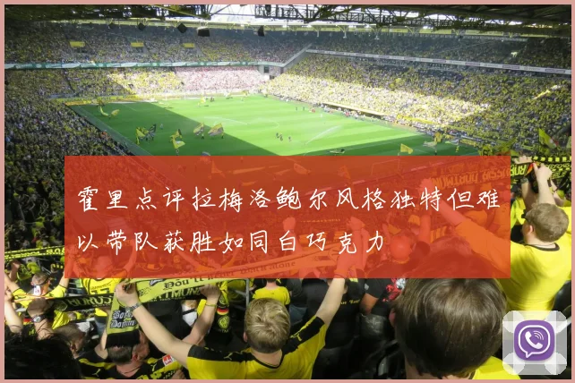 霍里点评拉梅洛鲍尔风格独特但难以带队获胜如同白巧克力